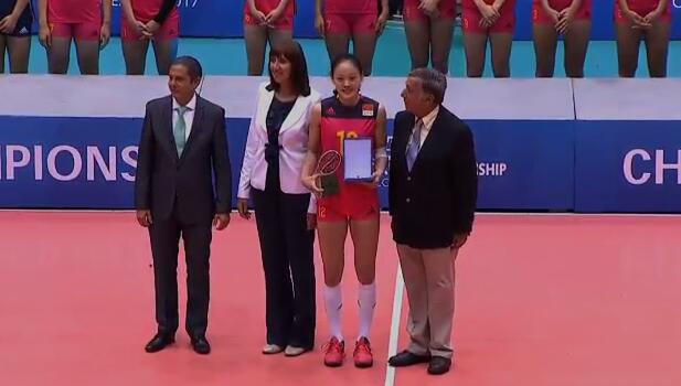 杨涵玉荣膺U20女排世锦赛MVP 携吴晗进最佳阵容